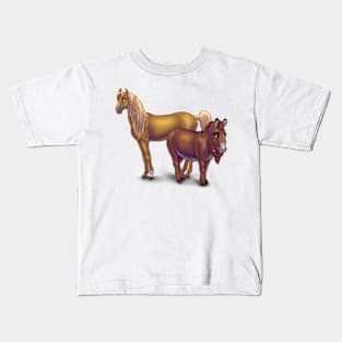 Horse and Donkey Characters Kids T-Shirt